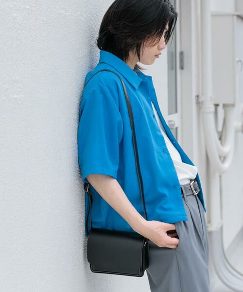 SENSE OF PLACE by URBAN RESEARCH / センスオブプレイス バイ アーバンリサーチ シャツ・ブラウス | 『イージーケア/セットアップ対応/ユニセックス』リネンライクボクシーシャツ(5分袖) | 詳細10