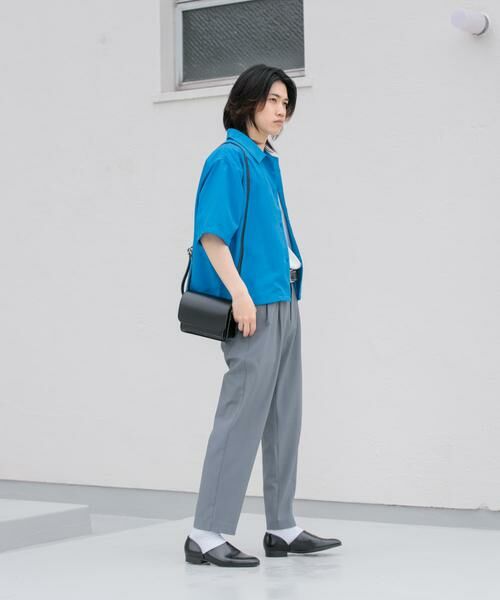 SENSE OF PLACE by URBAN RESEARCH / センスオブプレイス バイ アーバンリサーチ シャツ・ブラウス | 『イージーケア/セットアップ対応/ユニセックス』リネンライクボクシーシャツ(5分袖) | 詳細12