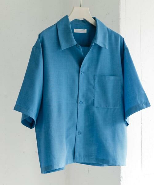 SENSE OF PLACE by URBAN RESEARCH / センスオブプレイス バイ アーバンリサーチ シャツ・ブラウス | 『イージーケア/セットアップ対応/ユニセックス』リネンライクボクシーシャツ(5分袖) | 詳細22