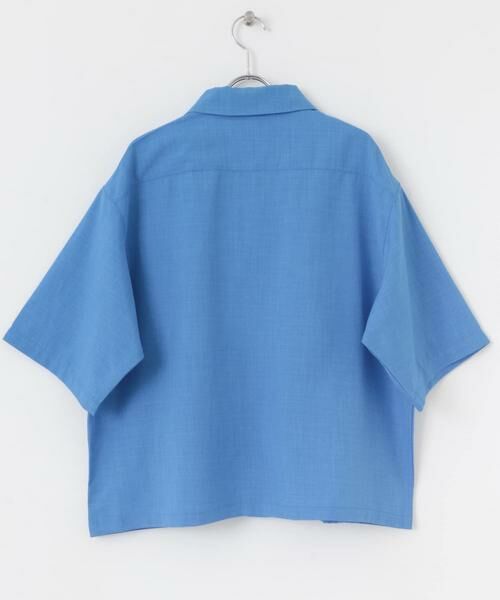 SENSE OF PLACE by URBAN RESEARCH / センスオブプレイス バイ アーバンリサーチ シャツ・ブラウス | 『イージーケア/セットアップ対応/ユニセックス』リネンライクボクシーシャツ(5分袖) | 詳細25