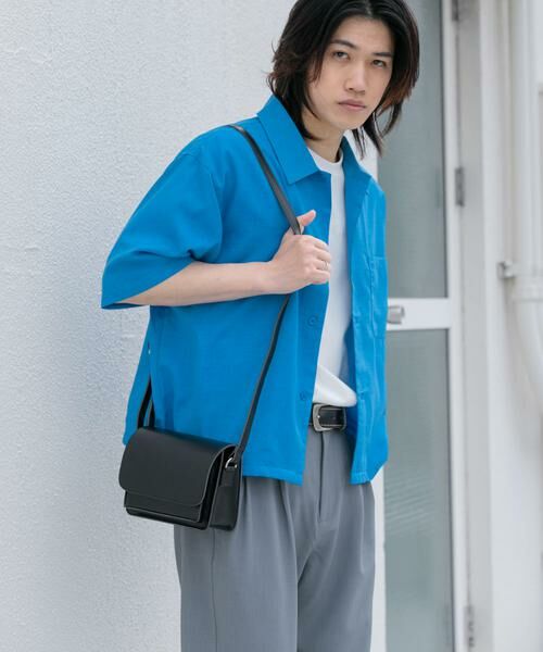 SENSE OF PLACE by URBAN RESEARCH / センスオブプレイス バイ アーバンリサーチ シャツ・ブラウス | 『イージーケア/セットアップ対応/ユニセックス』リネンライクボクシーシャツ(5分袖) | 詳細9