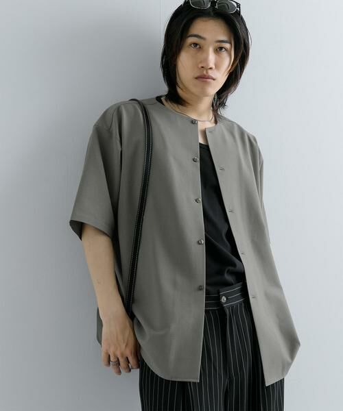 SENSE OF PLACE by URBAN RESEARCH / センスオブプレイス バイ アーバンリサーチ シャツ・ブラウス | ノーカラーシャツ(5分袖) | 詳細23