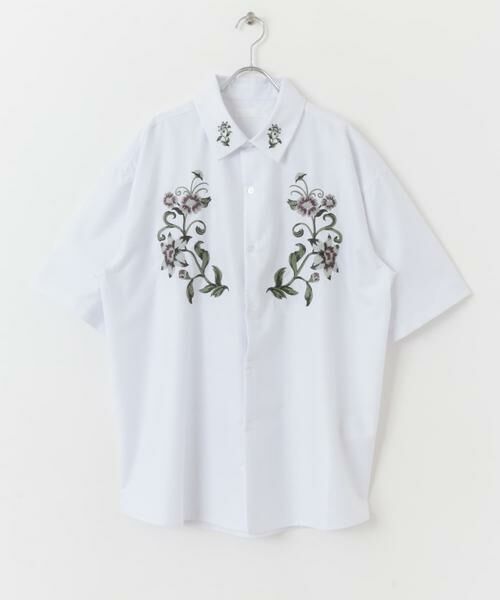 SENSE OF PLACE by URBAN RESEARCH / センスオブプレイス バイ アーバンリサーチ シャツ・ブラウス | ボタニカルシシュウシャツ(5分袖) | 詳細10