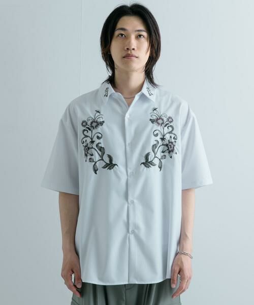 SENSE OF PLACE by URBAN RESEARCH / センスオブプレイス バイ アーバンリサーチ シャツ・ブラウス | ボタニカルシシュウシャツ(5分袖) | 詳細7