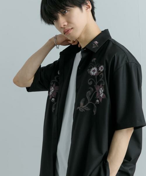 SENSE OF PLACE by URBAN RESEARCH / センスオブプレイス バイ アーバンリサーチ シャツ・ブラウス | ボタニカルシシュウシャツ(5分袖) | 詳細16