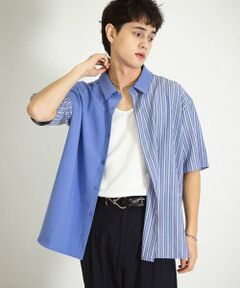 SENSE OF PLACE by URBAN RESEARCH / センスオブプレイス バイ アーバンリサーチ シャツ・ブラウス | ストライプブロックドシャツ(5分袖)