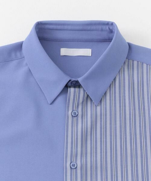 SENSE OF PLACE by URBAN RESEARCH / センスオブプレイス バイ アーバンリサーチ シャツ・ブラウス | ストライプブロックドシャツ(5分袖) | 詳細18