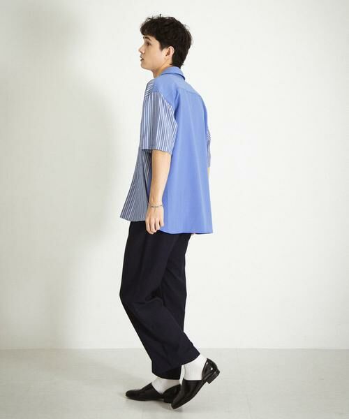 SENSE OF PLACE by URBAN RESEARCH / センスオブプレイス バイ アーバンリサーチ シャツ・ブラウス | ストライプブロックドシャツ(5分袖) | 詳細5