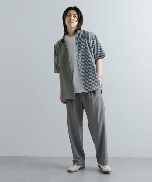 SENSE OF PLACE by URBAN RESEARCH / センスオブプレイス バイ アーバンリサーチ シャツ・ブラウス | ストライプブロックドシャツ(5分袖) | 詳細29