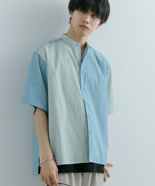 SENSE OF PLACE by URBAN RESEARCH / センスオブプレイス バイ アーバンリサーチ シャツ・ブラウス | 『ユニセックス』ストライプブロックドルーズシャツ | 詳細2