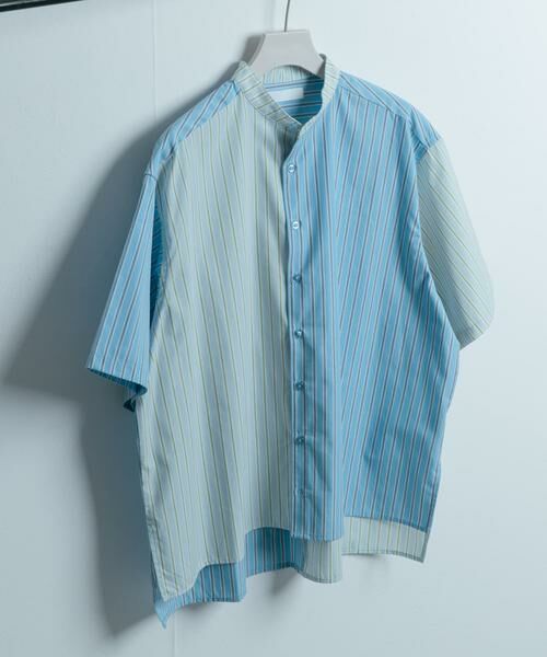 SENSE OF PLACE by URBAN RESEARCH / センスオブプレイス バイ アーバンリサーチ シャツ・ブラウス | 『ユニセックス』ストライプブロックドルーズシャツ | 詳細6