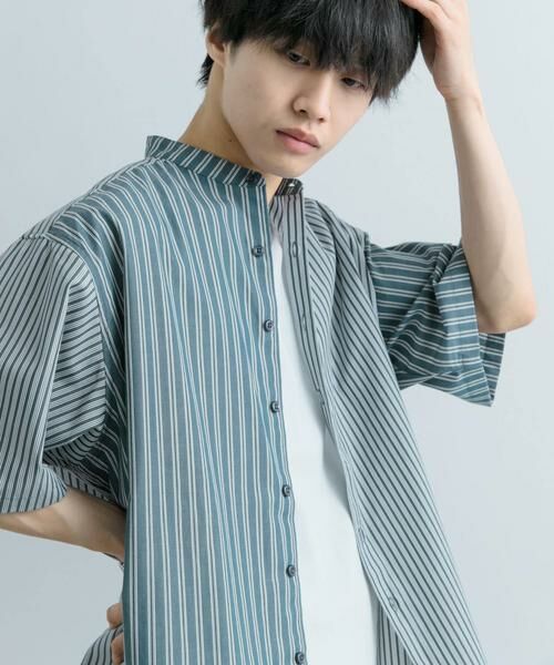SENSE OF PLACE by URBAN RESEARCH / センスオブプレイス バイ アーバンリサーチ シャツ・ブラウス | 『ユニセックス』ストライプブロックドルーズシャツ | 詳細10