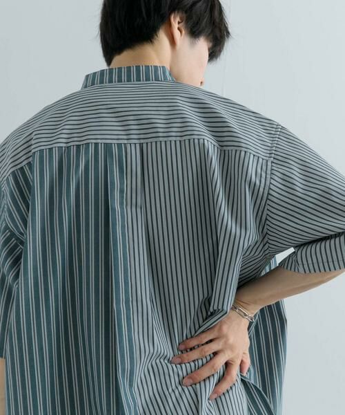 SENSE OF PLACE by URBAN RESEARCH / センスオブプレイス バイ アーバンリサーチ シャツ・ブラウス | 『ユニセックス』ストライプブロックドルーズシャツ | 詳細11