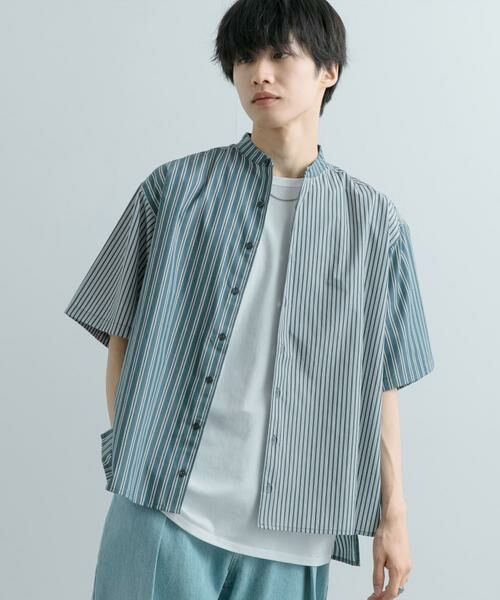 SENSE OF PLACE by URBAN RESEARCH / センスオブプレイス バイ アーバンリサーチ シャツ・ブラウス | 『ユニセックス』ストライプブロックドルーズシャツ | 詳細12