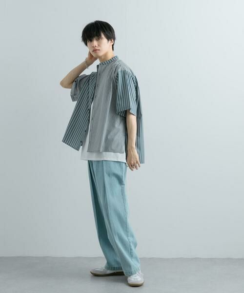 SENSE OF PLACE by URBAN RESEARCH / センスオブプレイス バイ アーバンリサーチ シャツ・ブラウス | 『ユニセックス』ストライプブロックドルーズシャツ | 詳細15