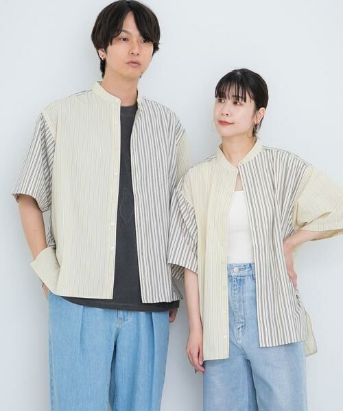 SENSE OF PLACE by URBAN RESEARCH / センスオブプレイス バイ アーバンリサーチ シャツ・ブラウス | 『ユニセックス』ストライプブロックドルーズシャツ | 詳細25