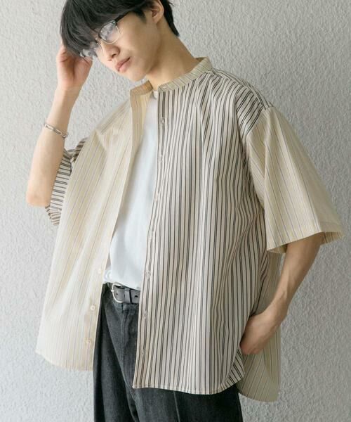 SENSE OF PLACE by URBAN RESEARCH / センスオブプレイス バイ アーバンリサーチ シャツ・ブラウス | 『ユニセックス』ストライプブロックドルーズシャツ | 詳細30
