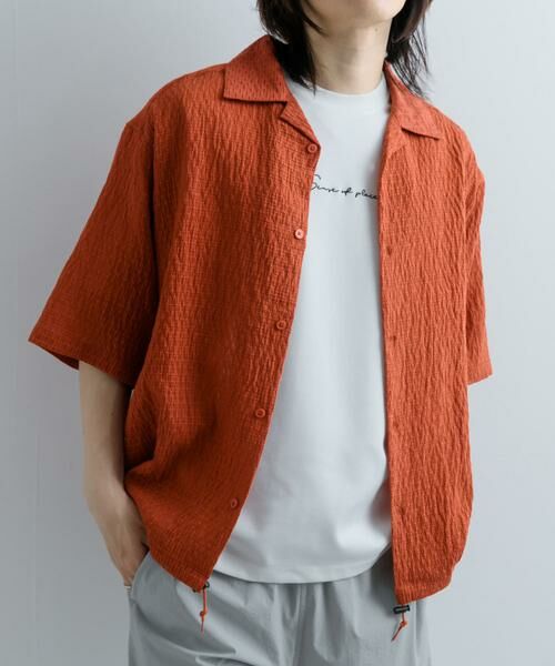 SENSE OF PLACE by URBAN RESEARCH / センスオブプレイス バイ アーバンリサーチ シャツ・ブラウス | シアーレースドローコードオープンカラーシャツ | 詳細3