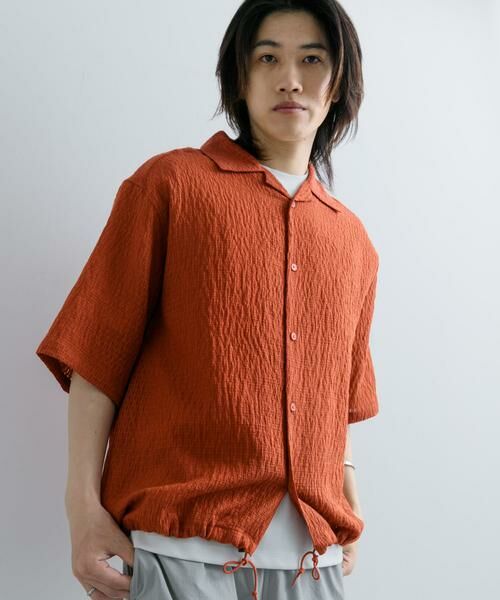 SENSE OF PLACE by URBAN RESEARCH / センスオブプレイス バイ アーバンリサーチ シャツ・ブラウス | シアーレースドローコードオープンカラーシャツ | 詳細5