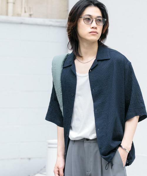 SENSE OF PLACE by URBAN RESEARCH / センスオブプレイス バイ アーバンリサーチ シャツ・ブラウス | シアーレースドローコードオープンカラーシャツ | 詳細14