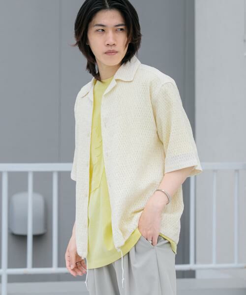 SENSE OF PLACE by URBAN RESEARCH / センスオブプレイス バイ アーバンリサーチ シャツ・ブラウス | シアーレースドローコードオープンカラーシャツ | 詳細23