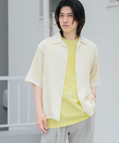 SENSE OF PLACE by URBAN RESEARCH / センスオブプレイス バイ アーバンリサーチ シャツ・ブラウス | シアーレースドローコードオープンカラーシャツ | 詳細24