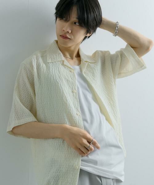 SENSE OF PLACE by URBAN RESEARCH / センスオブプレイス バイ アーバンリサーチ シャツ・ブラウス | シアーレースドローコードオープンカラーシャツ | 詳細28
