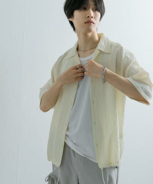 SENSE OF PLACE by URBAN RESEARCH / センスオブプレイス バイ アーバンリサーチ シャツ・ブラウス | シアーレースドローコードオープンカラーシャツ | 詳細29