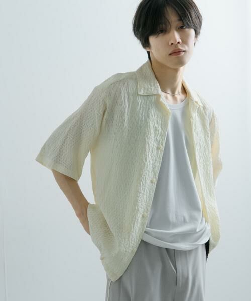 SENSE OF PLACE by URBAN RESEARCH / センスオブプレイス バイ アーバンリサーチ シャツ・ブラウス | シアーレースドローコードオープンカラーシャツ | 詳細30