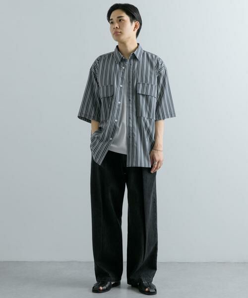 SENSE OF PLACE by URBAN RESEARCH / センスオブプレイス バイ アーバンリサーチ シャツ・ブラウス | ストライプCPOルーズシャツ(5分袖) | 詳細11