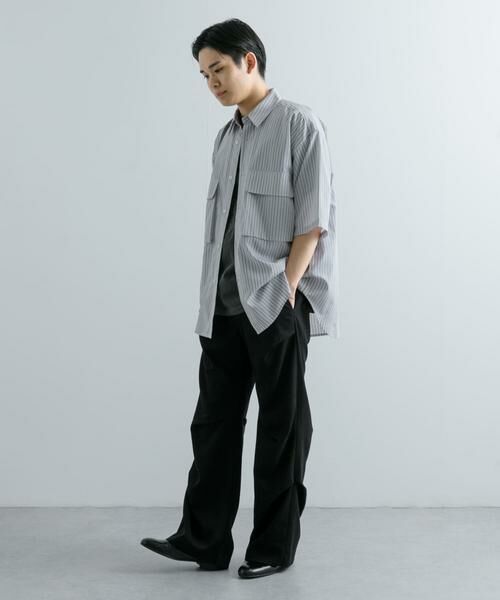 SENSE OF PLACE by URBAN RESEARCH / センスオブプレイス バイ アーバンリサーチ シャツ・ブラウス | ストライプCPOルーズシャツ(5分袖) | 詳細26