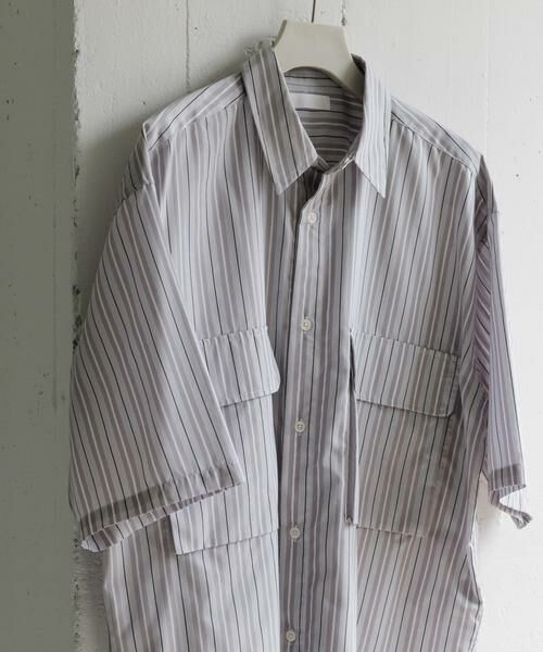 SENSE OF PLACE by URBAN RESEARCH / センスオブプレイス バイ アーバンリサーチ シャツ・ブラウス | ストライプCPOルーズシャツ(5分袖) | 詳細27