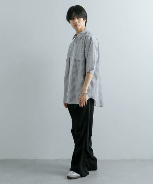 SENSE OF PLACE by URBAN RESEARCH / センスオブプレイス バイ アーバンリサーチ シャツ・ブラウス | ストライプCPOルーズシャツ(5分袖) | 詳細19