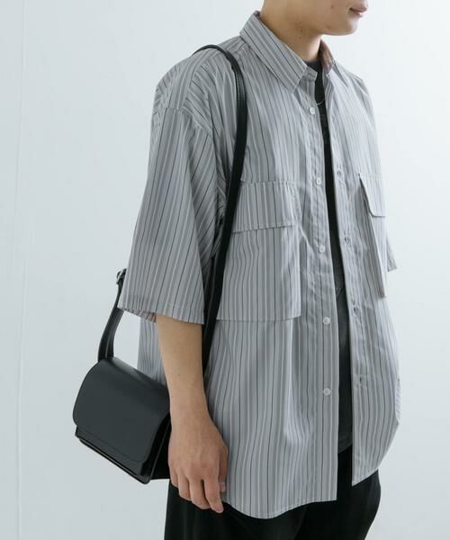SENSE OF PLACE by URBAN RESEARCH / センスオブプレイス バイ アーバンリサーチ シャツ・ブラウス | ストライプCPOルーズシャツ(5分袖) | 詳細22