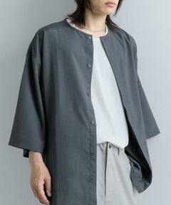 SENSE OF PLACE by URBAN RESEARCH / センスオブプレイス バイ アーバンリサーチ シャツ・ブラウス | ノーカラールーズシャツ(5分袖)