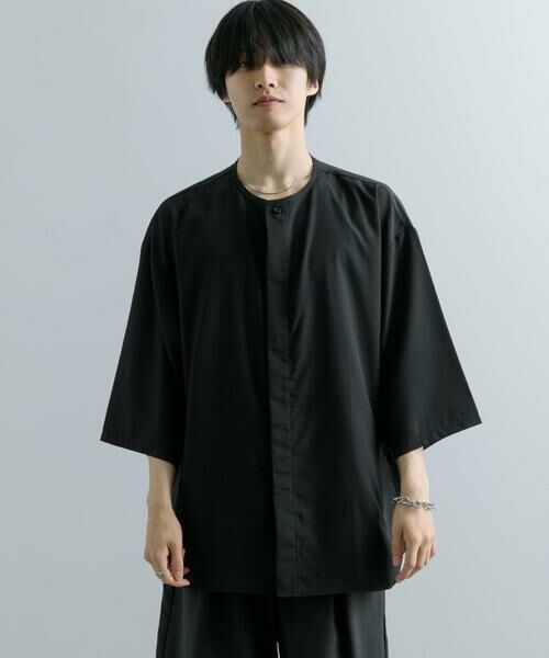 SENSE OF PLACE by URBAN RESEARCH / センスオブプレイス バイ アーバンリサーチ シャツ・ブラウス | ノーカラールーズシャツ(5分袖) | 詳細9