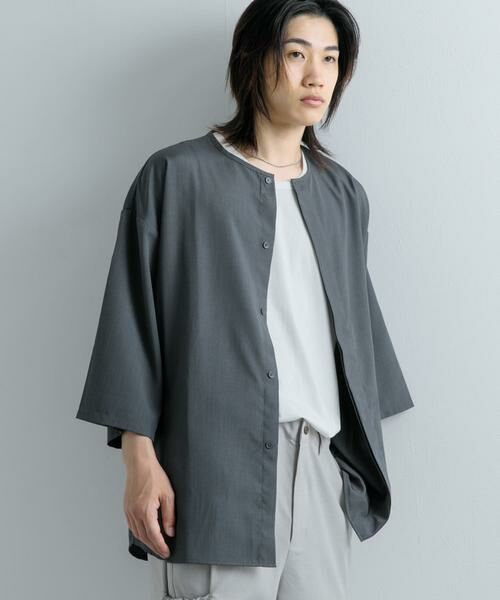 SENSE OF PLACE by URBAN RESEARCH / センスオブプレイス バイ アーバンリサーチ シャツ・ブラウス | ノーカラールーズシャツ(5分袖) | 詳細15