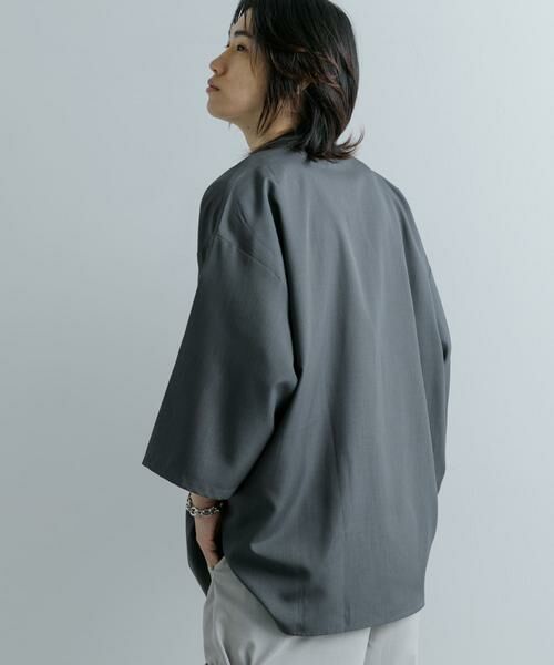 SENSE OF PLACE by URBAN RESEARCH / センスオブプレイス バイ アーバンリサーチ シャツ・ブラウス | ノーカラールーズシャツ(5分袖) | 詳細18