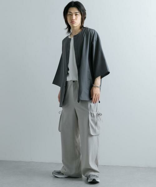 SENSE OF PLACE by URBAN RESEARCH / センスオブプレイス バイ アーバンリサーチ シャツ・ブラウス | ノーカラールーズシャツ(5分袖) | 詳細19