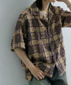 SENSE OF PLACE by URBAN RESEARCH / センスオブプレイス バイ アーバンリサーチ シャツ・ブラウス | フリンジオープンカラーシャツ(5分袖)
