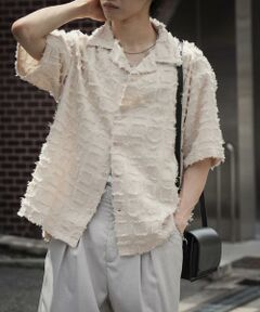 SENSE OF PLACE by URBAN RESEARCH / センスオブプレイス バイ アーバンリサーチ シャツ・ブラウス | フリンジオープンカラーシャツ(5分袖)