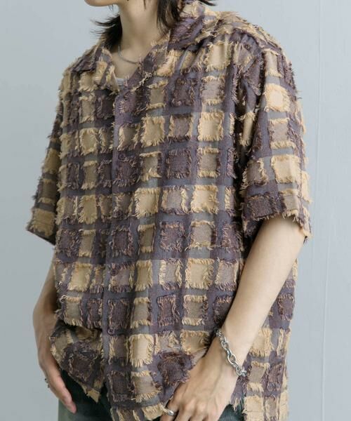 SENSE OF PLACE by URBAN RESEARCH / センスオブプレイス バイ アーバンリサーチ シャツ・ブラウス | フリンジオープンカラーシャツ(5分袖) | 詳細1