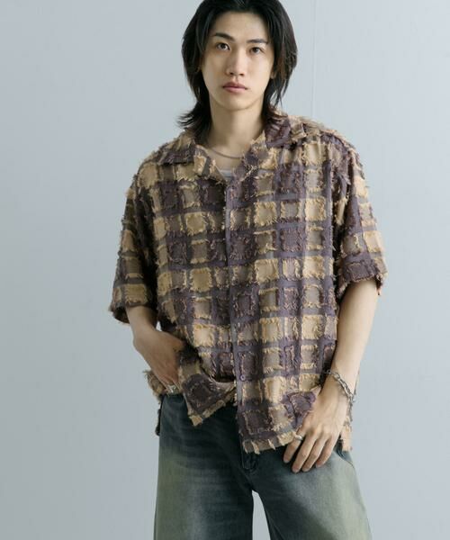 SENSE OF PLACE by URBAN RESEARCH / センスオブプレイス バイ アーバンリサーチ シャツ・ブラウス | フリンジオープンカラーシャツ(5分袖) | 詳細4