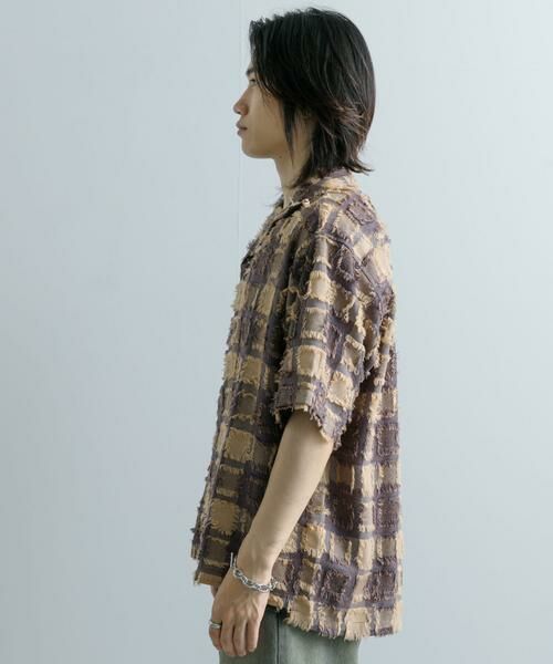 SENSE OF PLACE by URBAN RESEARCH / センスオブプレイス バイ アーバンリサーチ シャツ・ブラウス | フリンジオープンカラーシャツ(5分袖) | 詳細8