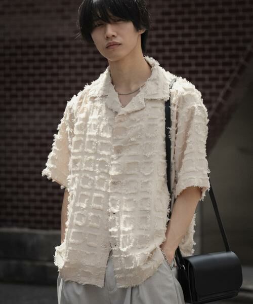 SENSE OF PLACE by URBAN RESEARCH / センスオブプレイス バイ アーバンリサーチ シャツ・ブラウス | フリンジオープンカラーシャツ(5分袖) | 詳細16