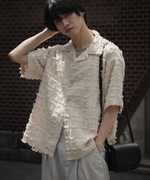 SENSE OF PLACE by URBAN RESEARCH / センスオブプレイス バイ アーバンリサーチ シャツ・ブラウス | フリンジオープンカラーシャツ(5分袖) | 詳細17