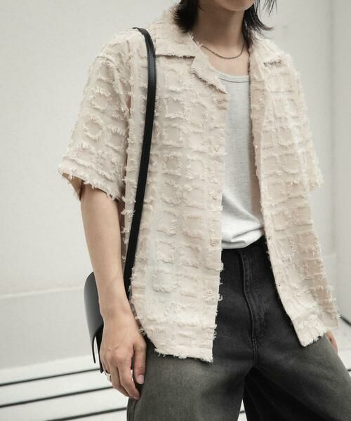 SENSE OF PLACE by URBAN RESEARCH / センスオブプレイス バイ アーバンリサーチ シャツ・ブラウス | フリンジオープンカラーシャツ(5分袖) | 詳細20