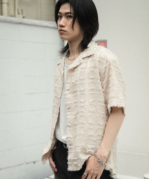 SENSE OF PLACE by URBAN RESEARCH / センスオブプレイス バイ アーバンリサーチ シャツ・ブラウス | フリンジオープンカラーシャツ(5分袖) | 詳細22