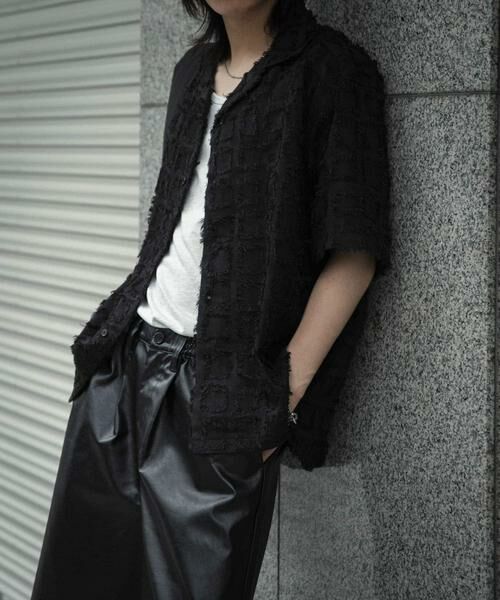 SENSE OF PLACE by URBAN RESEARCH / センスオブプレイス バイ アーバンリサーチ シャツ・ブラウス | フリンジオープンカラーシャツ(5分袖) | 詳細30