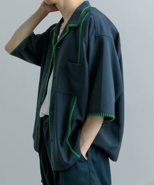 SENSE OF PLACE by URBAN RESEARCH / センスオブプレイス バイ アーバンリサーチ シャツ・ブラウス | ブランケットステッチショートスリーブシャツ | 詳細1